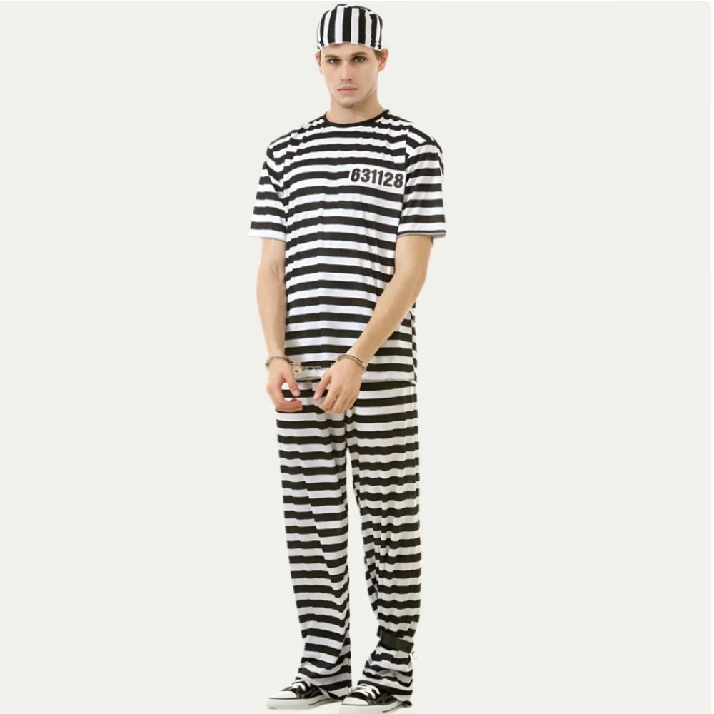 Classic Crook Costume Adult Size Large by Hauntlook Includes Hat Shirt Pants NEW